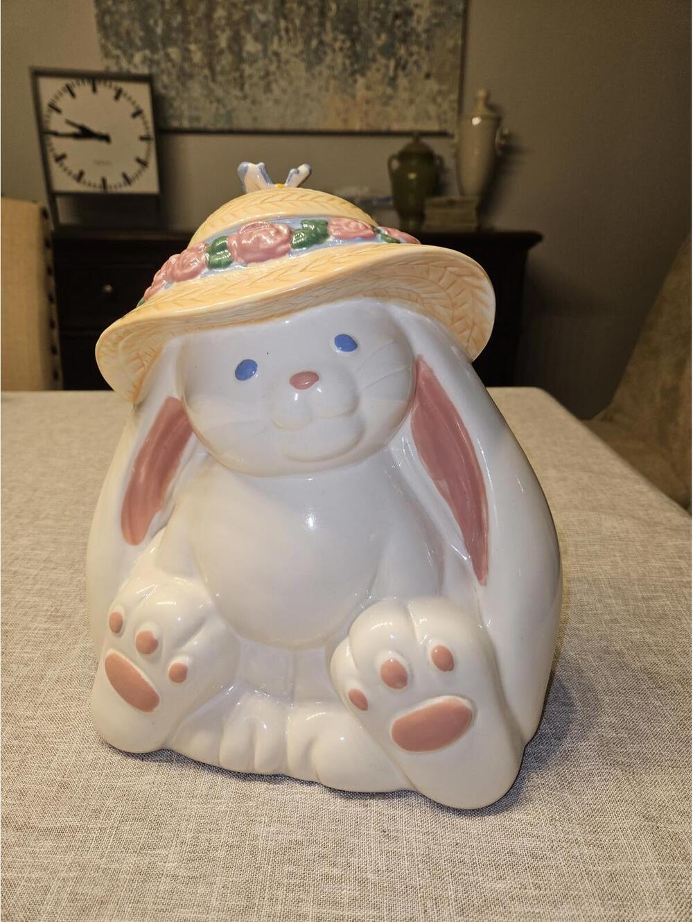 Vintage Treasure Craft Bunny Cookie Jar
